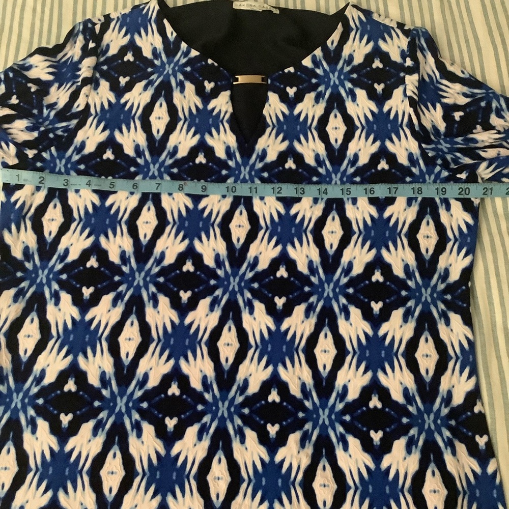 SANDRA DARREN 3/4 SLEEVE KEYHOLE NECKLINE SHIFT DRESS SZ 12 NWT - Picture 12 of 13